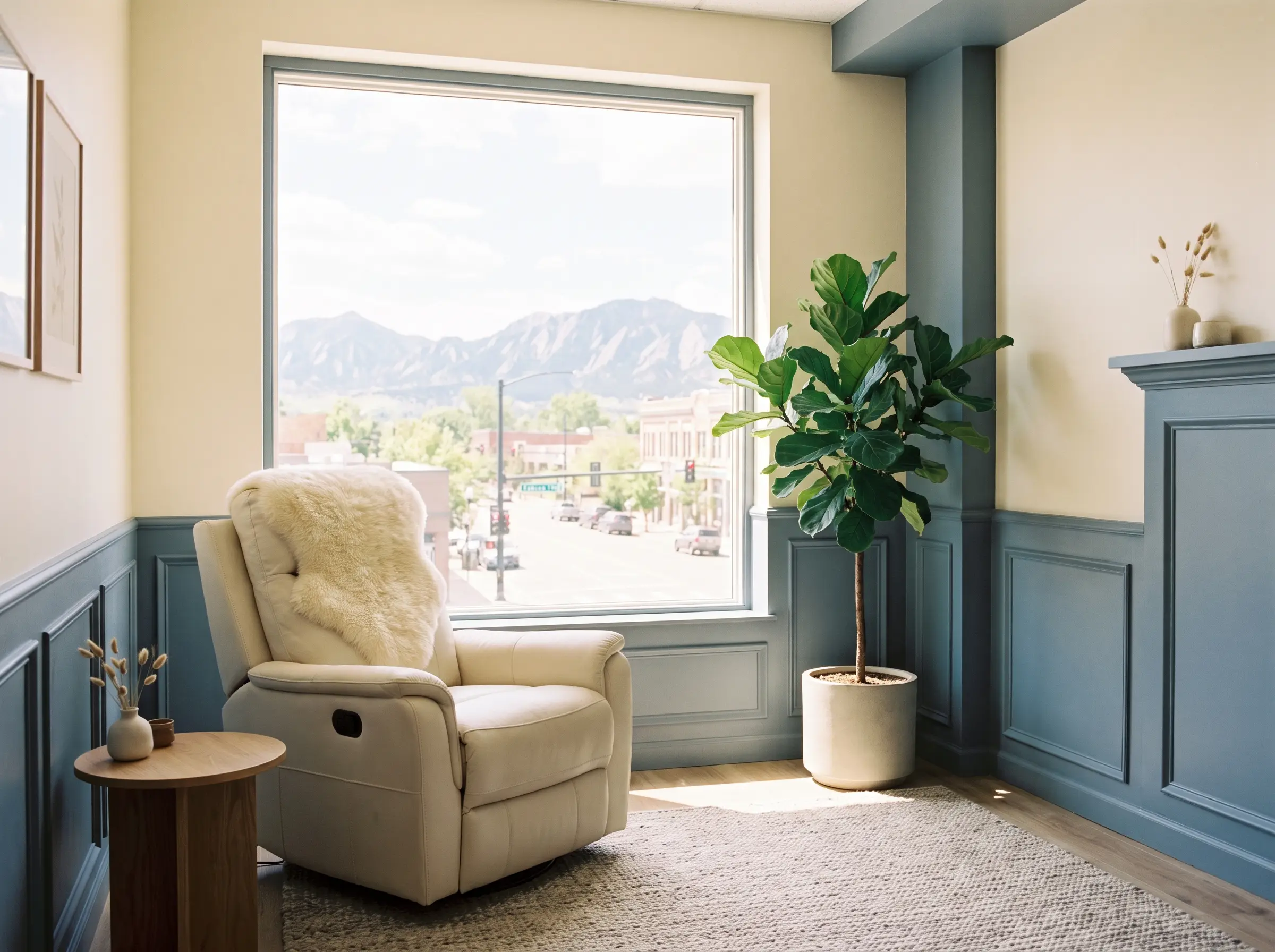 Soft light through the window of a calm, quiet room